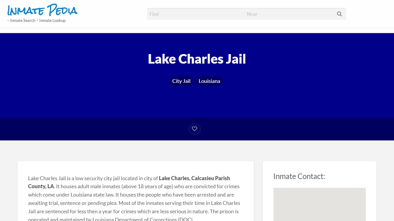 Lake Charles Jail – Inmate Pedia – Inmate Search – Inmate ...